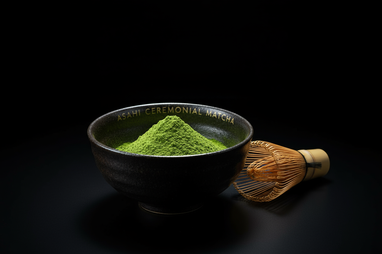 Asahi Ceremonial Matcha with black background