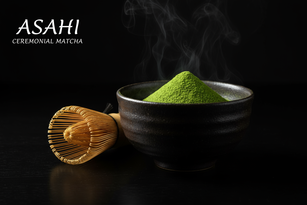 Asahi Ceremonial Matcha with black background